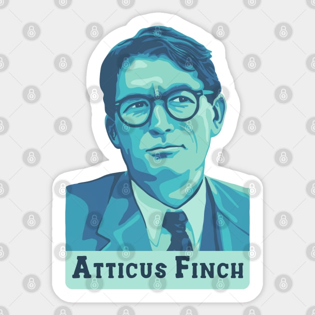 Atticus Finch Sticker by Slightly Unhinged